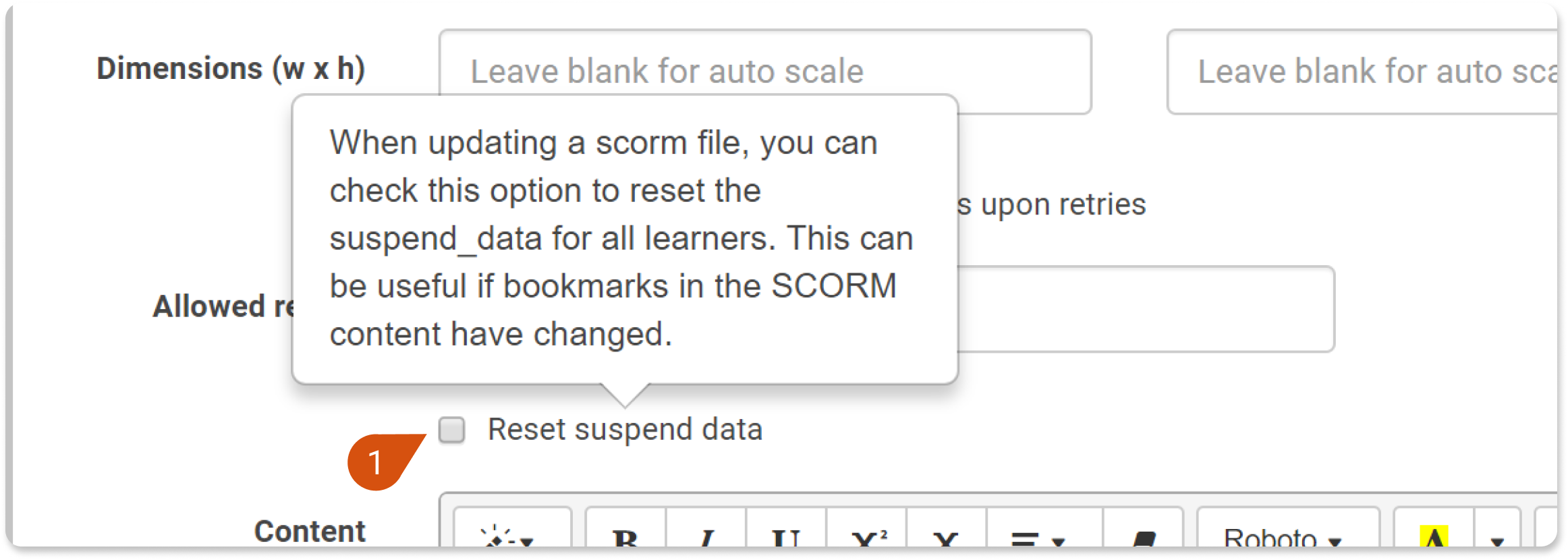 refresh scorm package